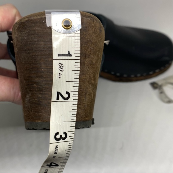 Lotta Stockholm High Heel Classic Clog in Black Brown Base with Strap Size 38 - Picture 15 of 16